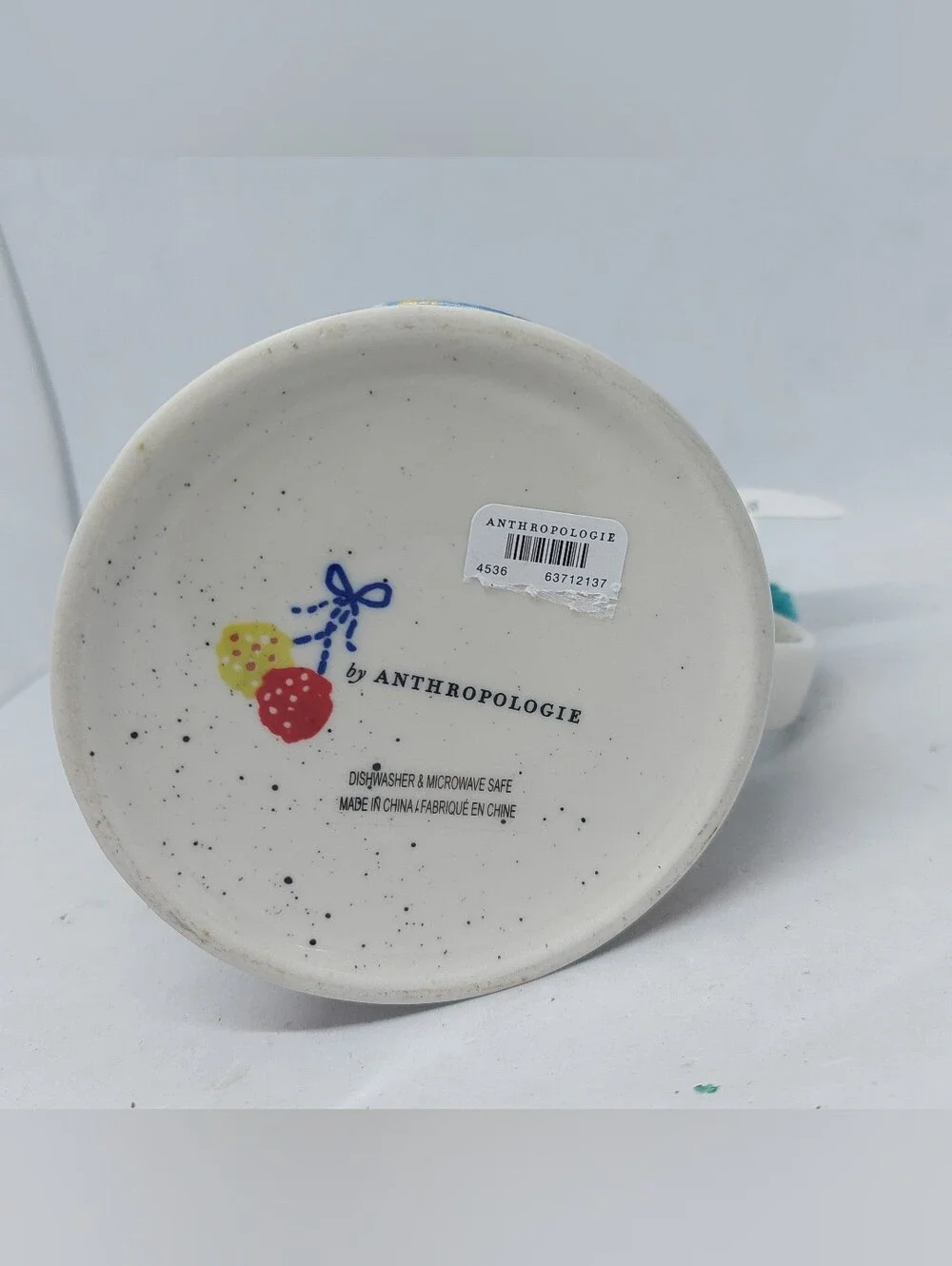 Anthropologie Mug Mitten Glove Christmas Design Letter 